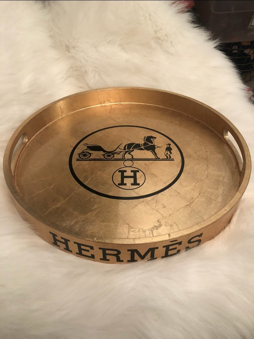 Hermes Style Orange Jewelry Dish or Tray