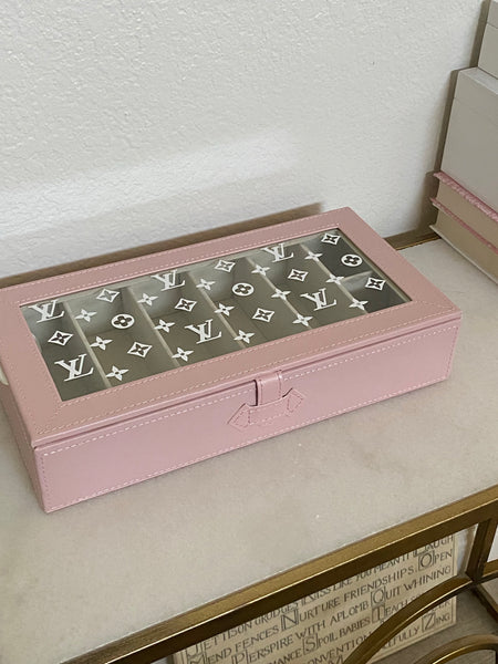 Pink sunglasses holder